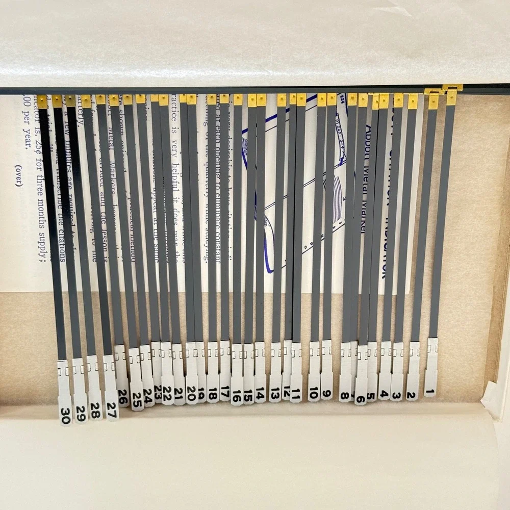 NOS‎ Abbott Metal Book Marker Citation Indicator Set Bible Study Chicago IL VTG
